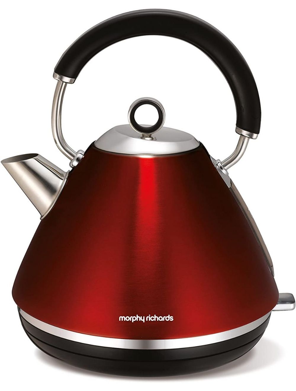 Morphy Richards Accents Pyramid Kettle, 1.5 L - Red-102004