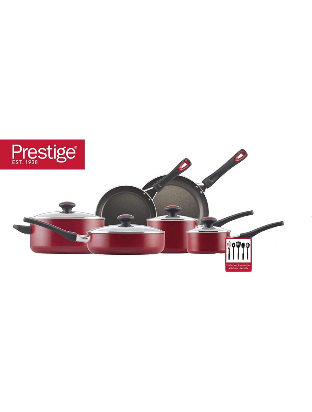 Prestige Cookware Set 15 Pc Red-PR20365