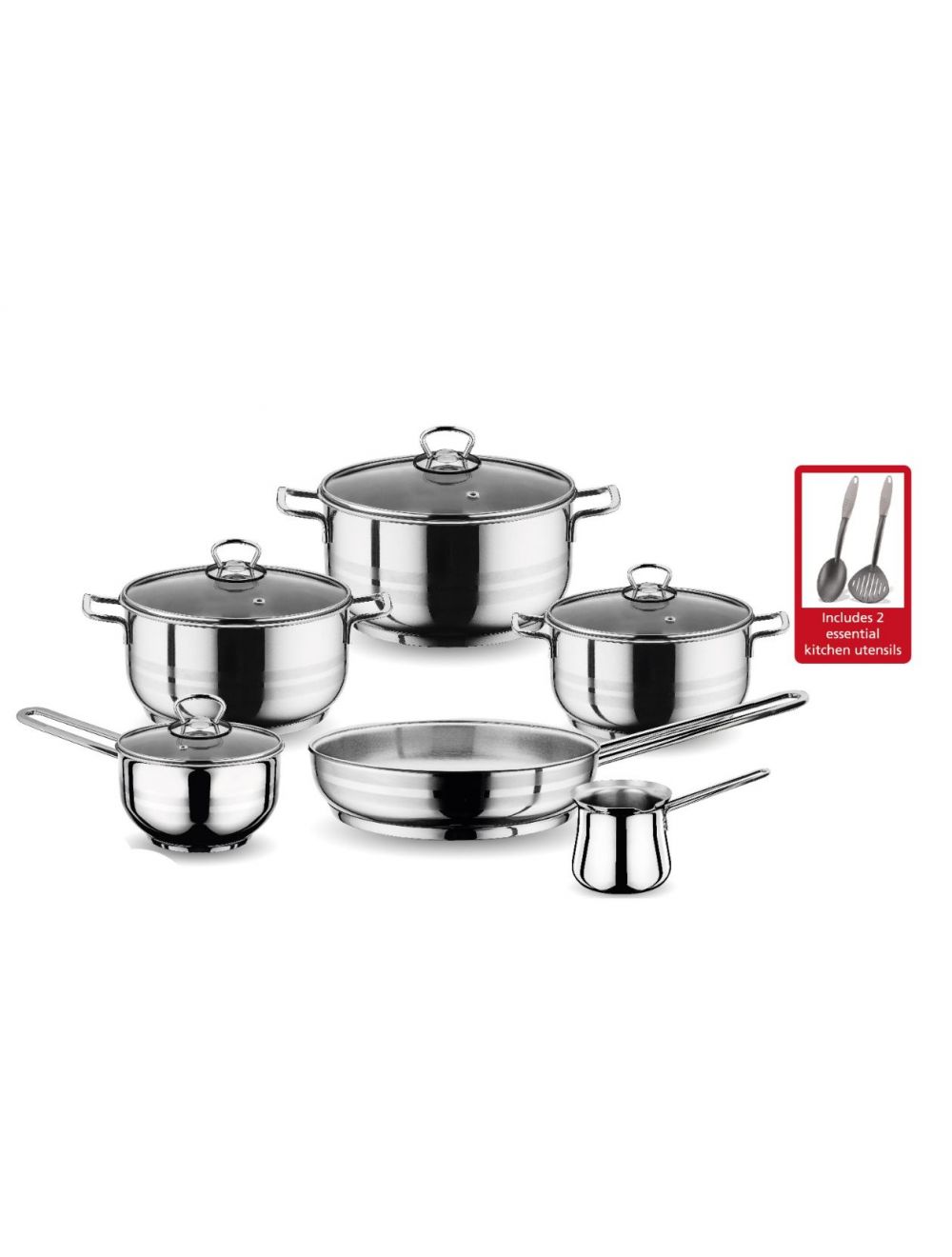 Prestige Stainless steel 12 Pcs Cookware Set-PR80952