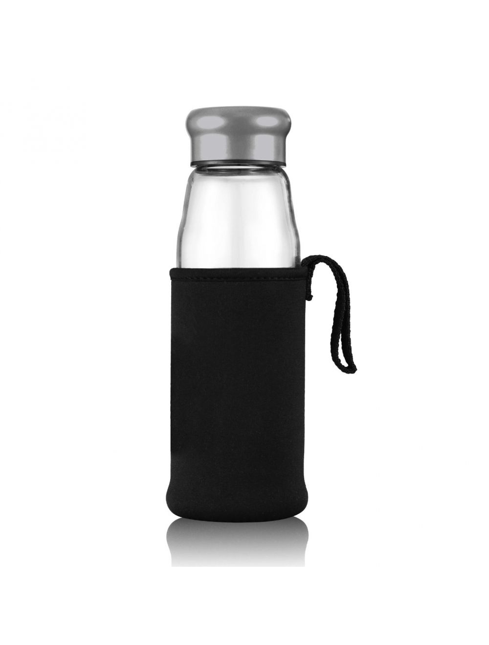 Delcasa 420 ml Glass Water Bottle With Pad-DC1315