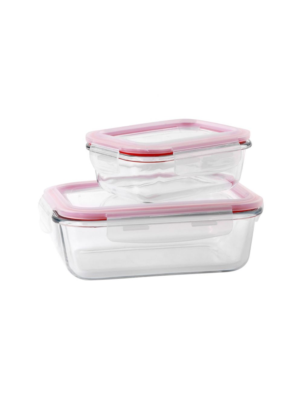 Delcasa DC1885 2Pcs Glass Airtight Container with Lids 1000ml & 400ml
