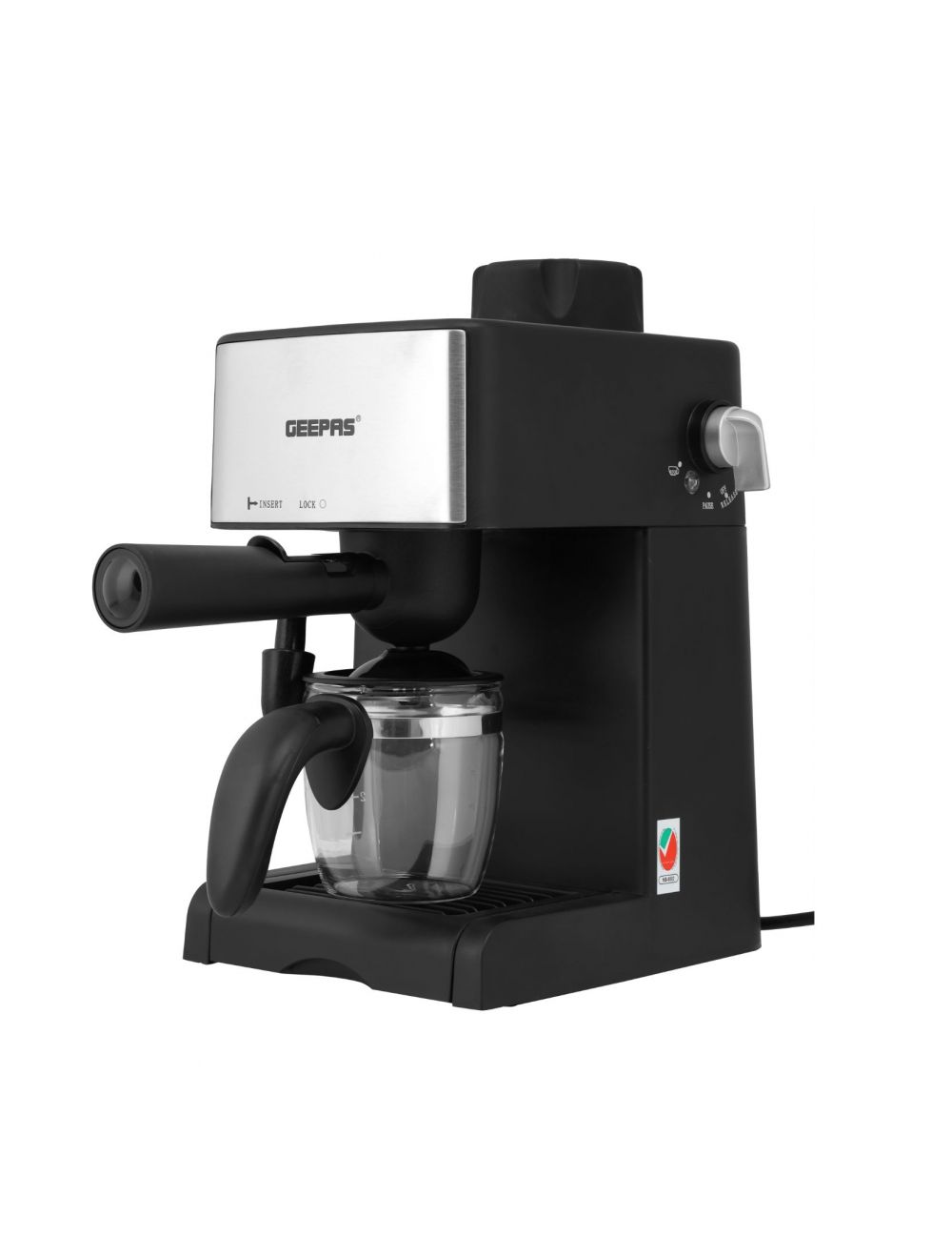 Geepas Powder Espresso Machine, Black - GCM6109
