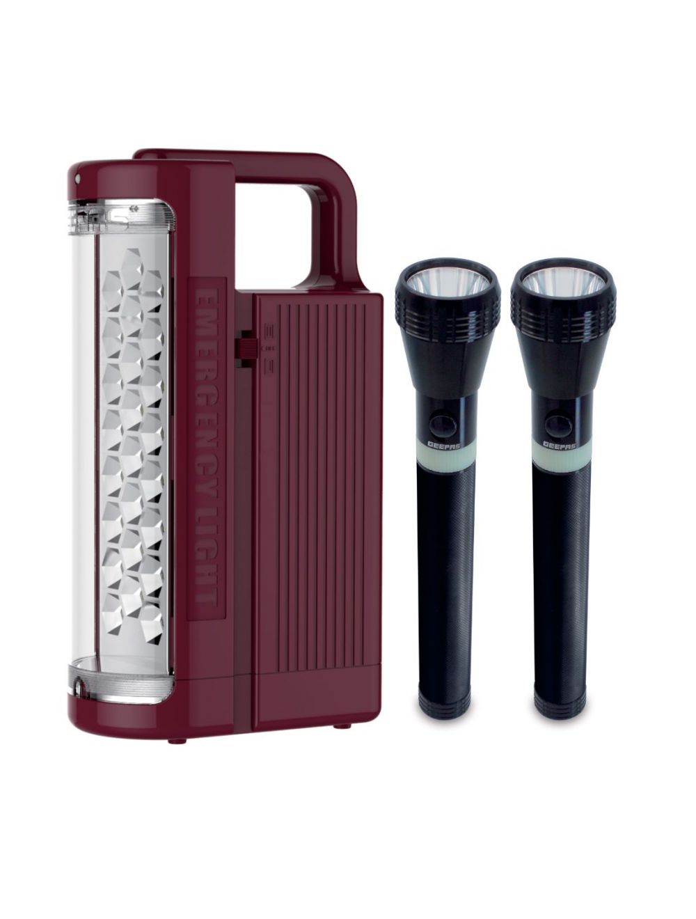 Geepas Torch GEFL4141 Rechargeable 2 Piece Flash Light with Lantern Combo