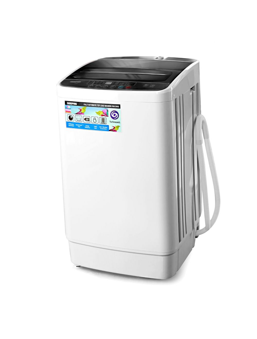 Geepas Fully Automatic Washing Machine, 6kg - GFWM6800LCQ