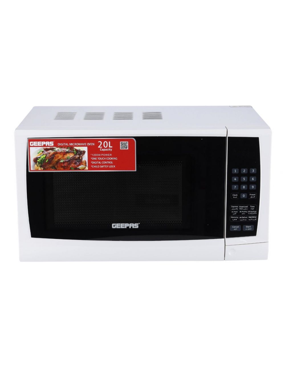 Geepas Digital Microwave Oven, White [GMO1895]