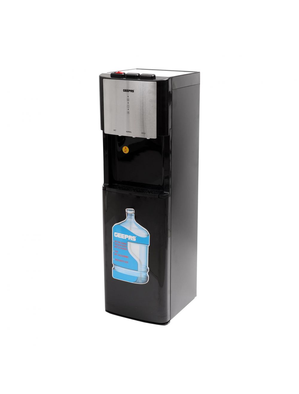 Geepas Bottom Load Water Dispenser, 500W, GWD17021, Black