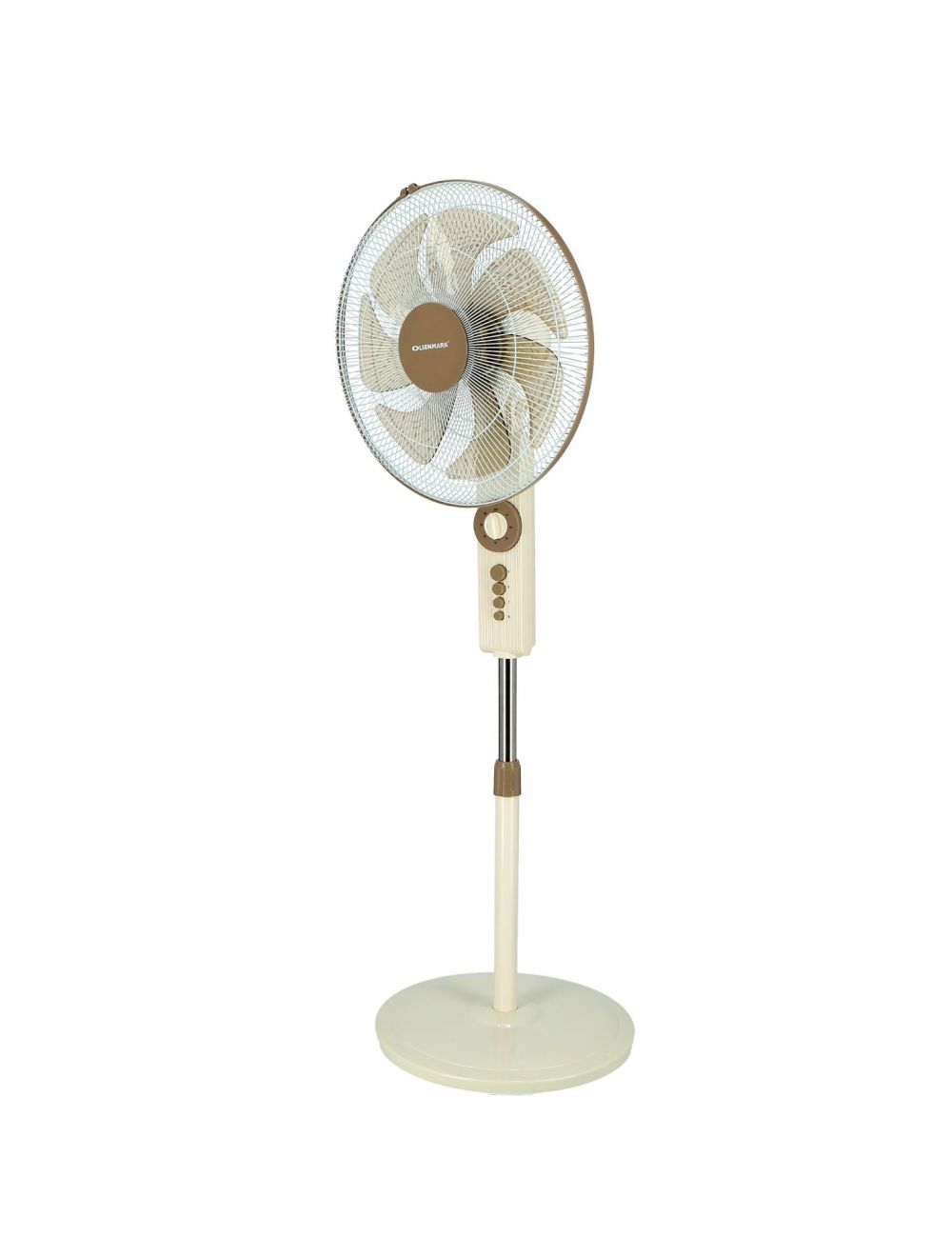 Olsenmark Rechargeable Stand Fan, 18 Inch - Super Quiet Copper Motor - 3 Speed Setting - 7 Leaf Blade