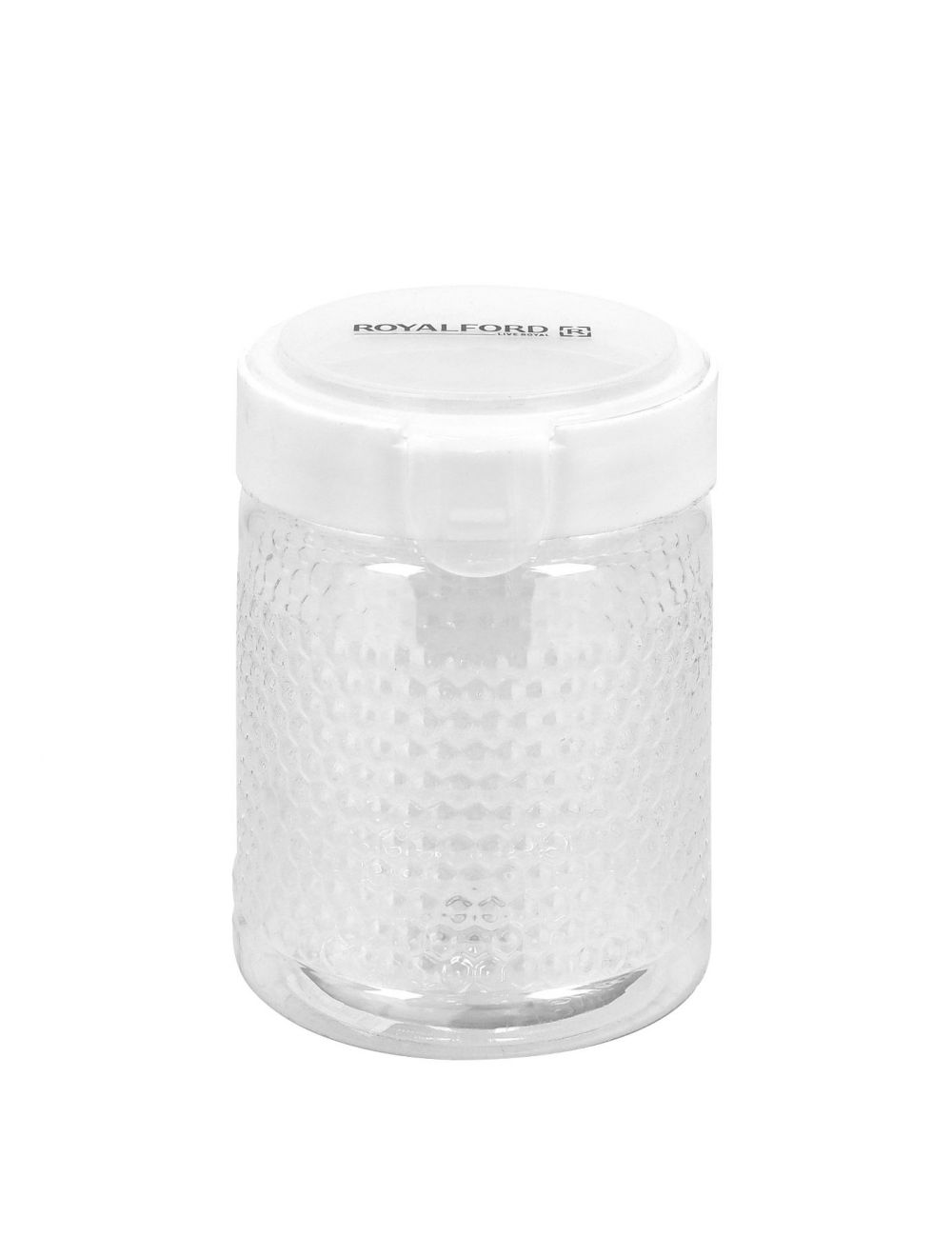 Royalford Crystalia Round Canister 1200ML - Portable & Stackable Design