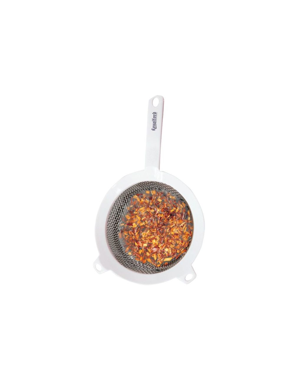 Royalford RF1673-S4 Stainless Steel Strainer with Gripped Handle, 4 Inch