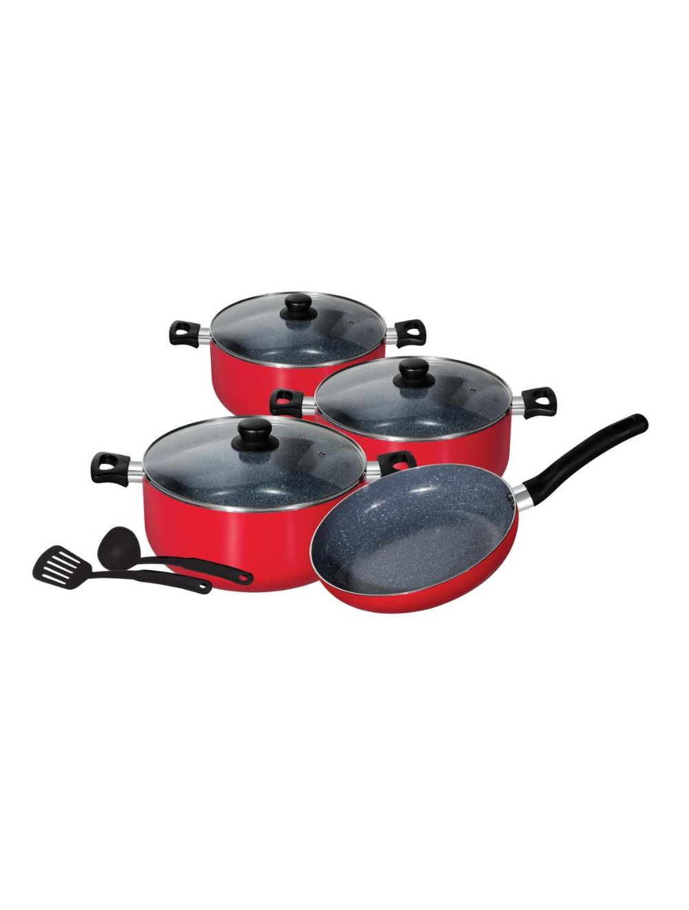 Royalford RF9504 9Pcs Marble-Coated Cookware Set