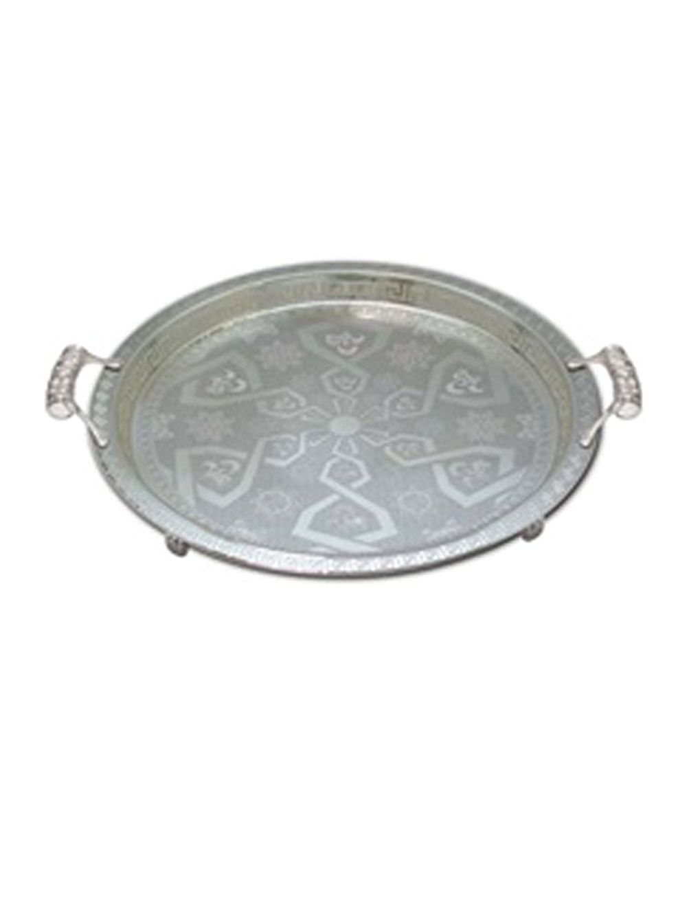 Tray Silver Plated Round Design