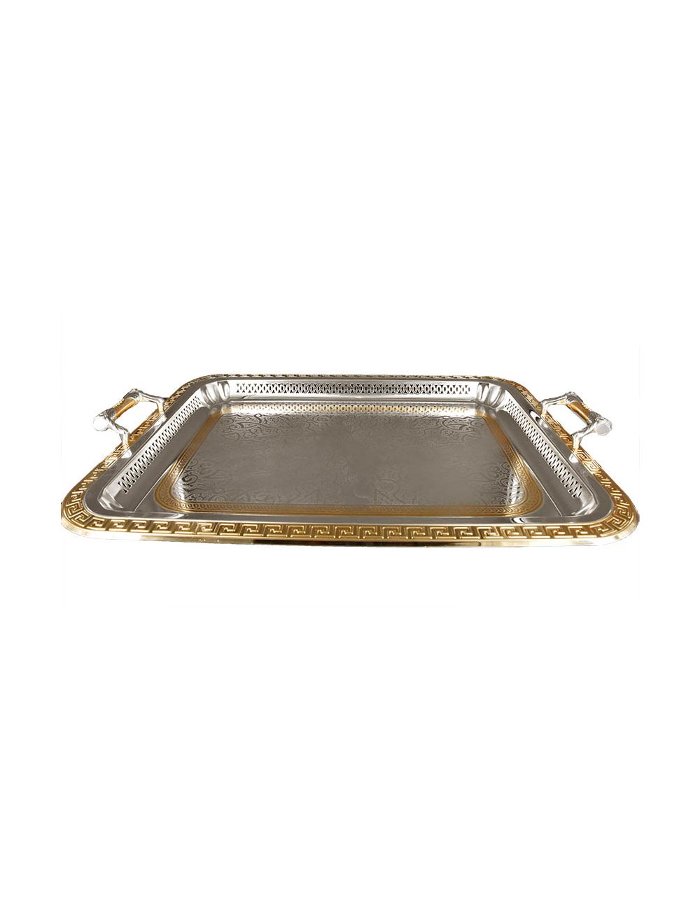 Serving Tray Acrylic Silver and Gold