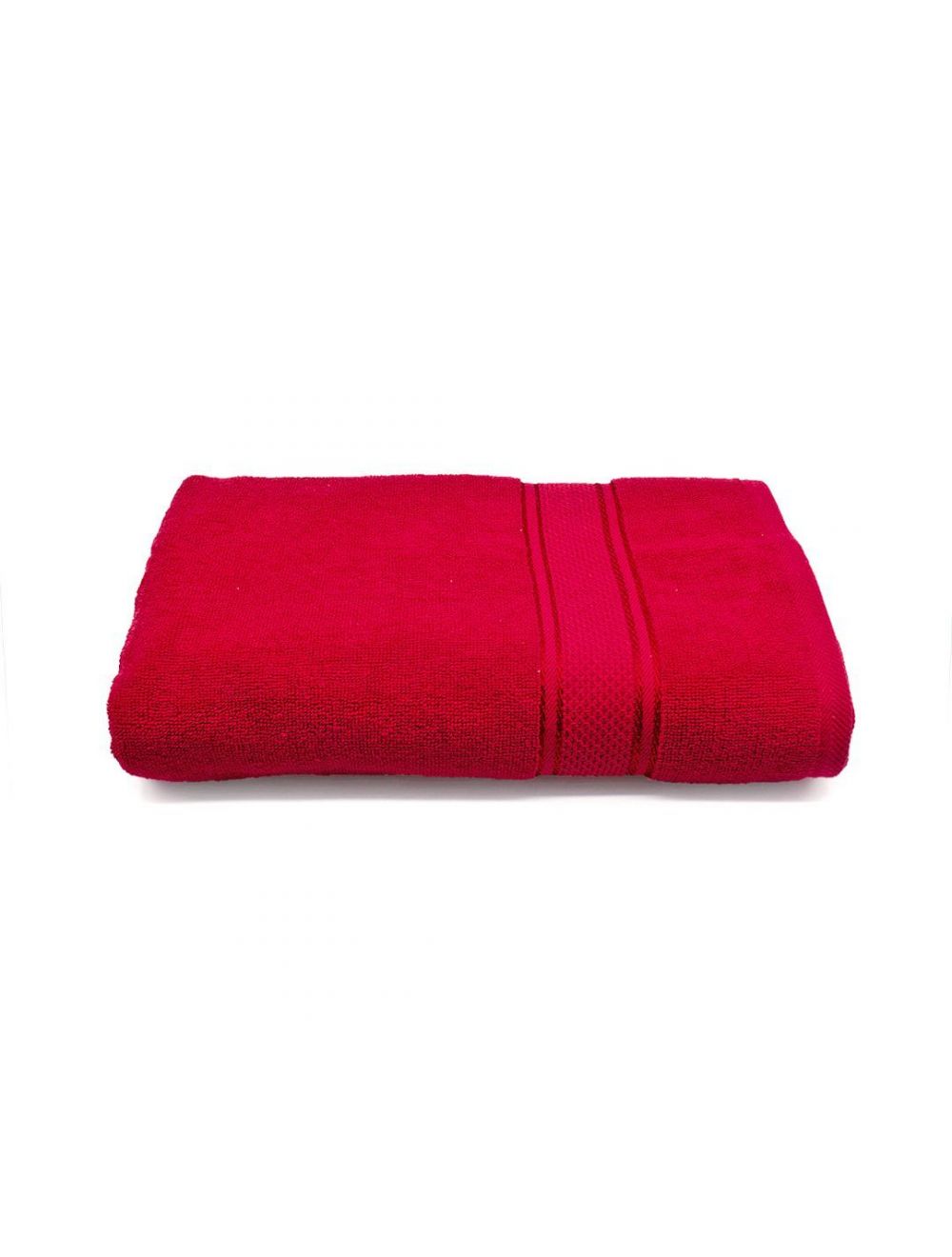 Rishahome 100% Cotton Bath Towel, Premium Collection, Red  -14RHFT053