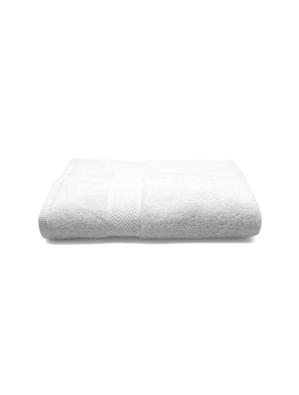 Rishahome 100% Cotton Bath Towel 70x140 cm, Classic Collection, White -14RHWBT043