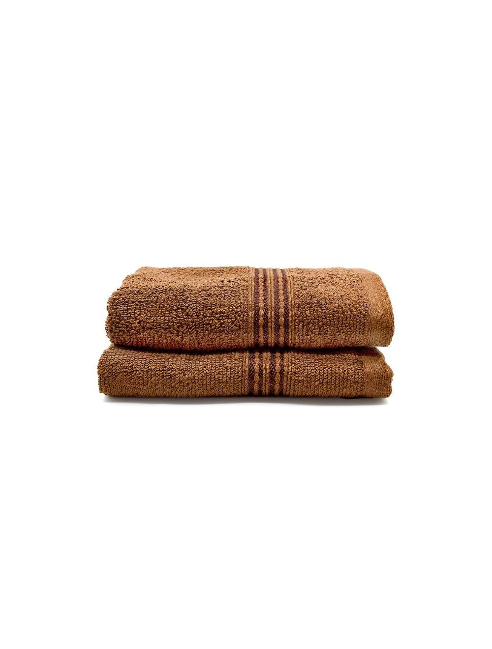 Rahalife 100% Cotton 2-Piece Face Towel Set, Classic Collection, Brown-14RLFT036