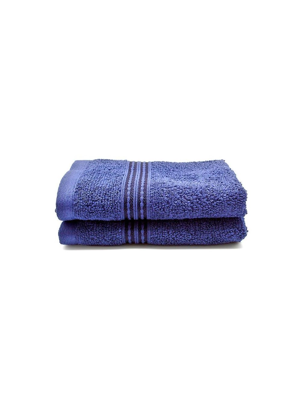 Rahalife 100% Cotton 2-Piece Face Towel Set, Classic Collection, Blue-14RLFT037