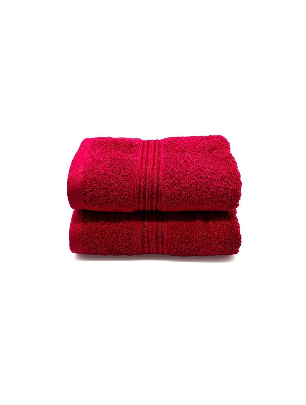 Rahalife 100% Cotton 2-Piece Hand Towel Set, Classic Collection, Maroon-14RLHT021