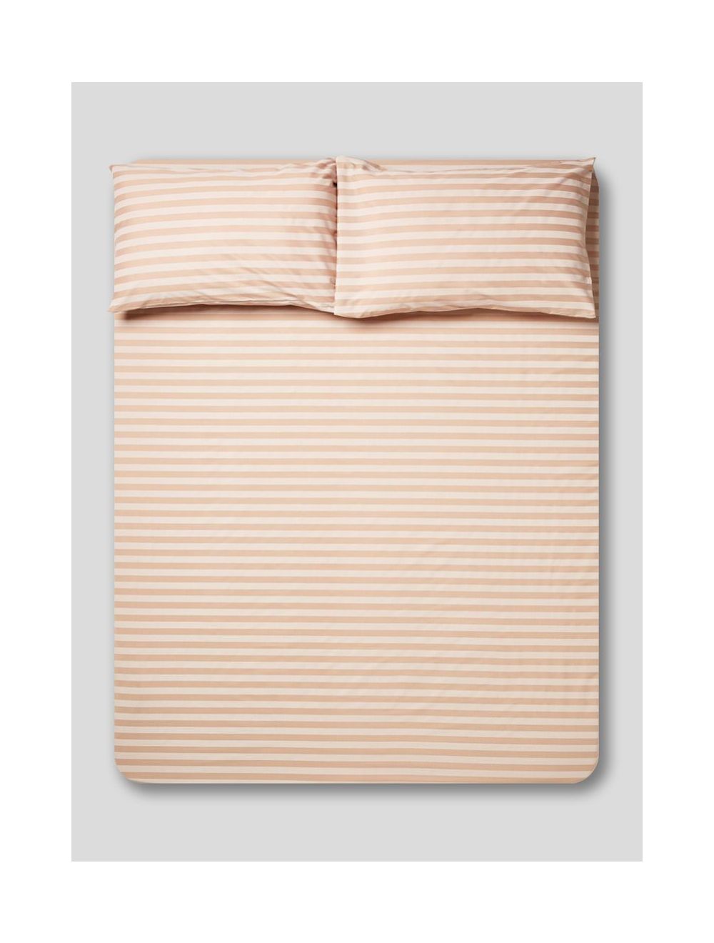 Rishahome 3-Piece Printed 180 TC Cotton Bedsheet Set Queen Size, Premium Collection ( 1 Bedsheet + 2 Pillow Cases)Gilt Stripes-4BSPCQ1020