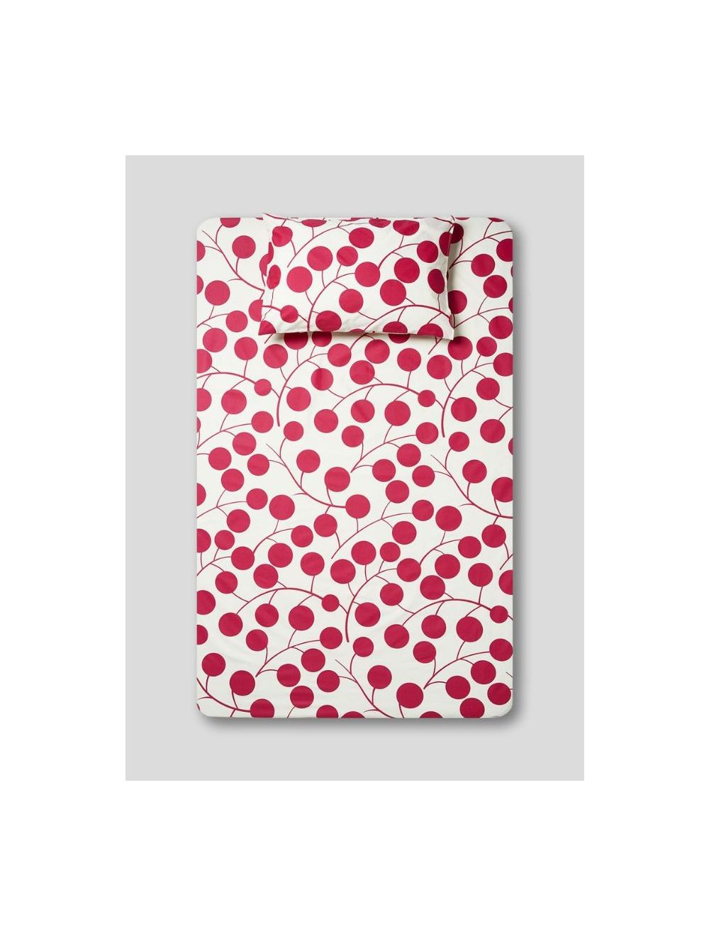 Rishahome 2-Piece Printed 180 TC Cotton Bedsheet Set Single Size, Premium Collection ( 1 Bedsheet + 1 Pillow Case) Ixora-4BSPCS1013