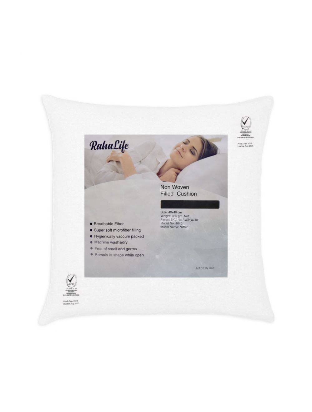 RahaLife Non Woven Filled Cushion 40X40 CM-AW/NW/40