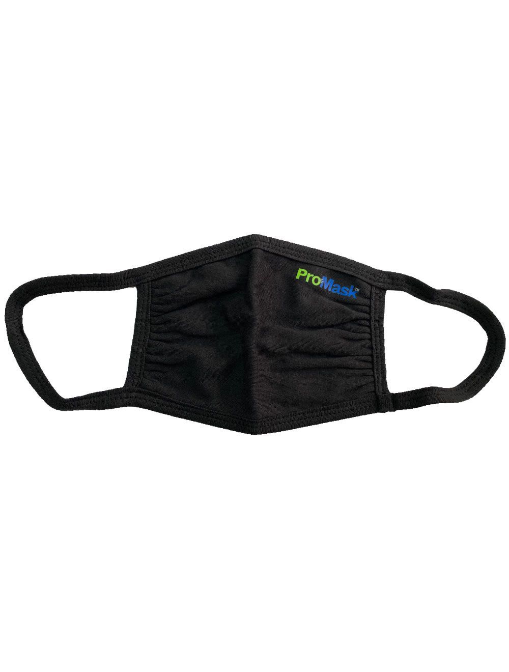 ProMask Set of 2 (3-Ply Reusable Antimicrobial Fabric)100% Cotton Face Mask Black-PM23213B
