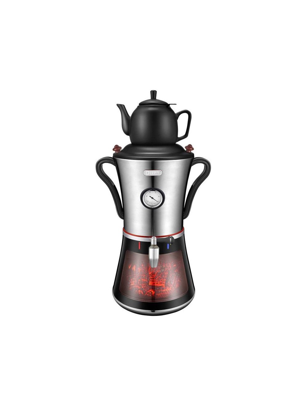 Dessini Electric Samovar For Coffee And Tea 3.2 Liters Capacity Color Black-AKA642