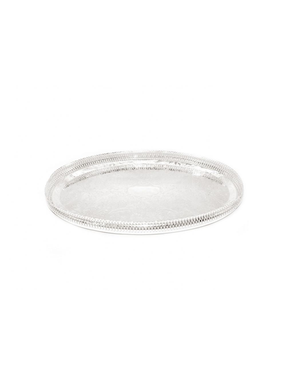 Silver Plated Oval Gallery Tray