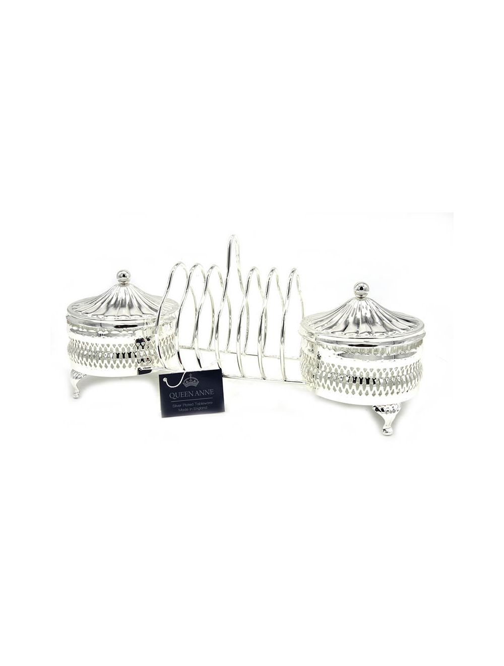 Breakfast Set with Rack And Two Bowls + Lids 30.5x10x14 cm
