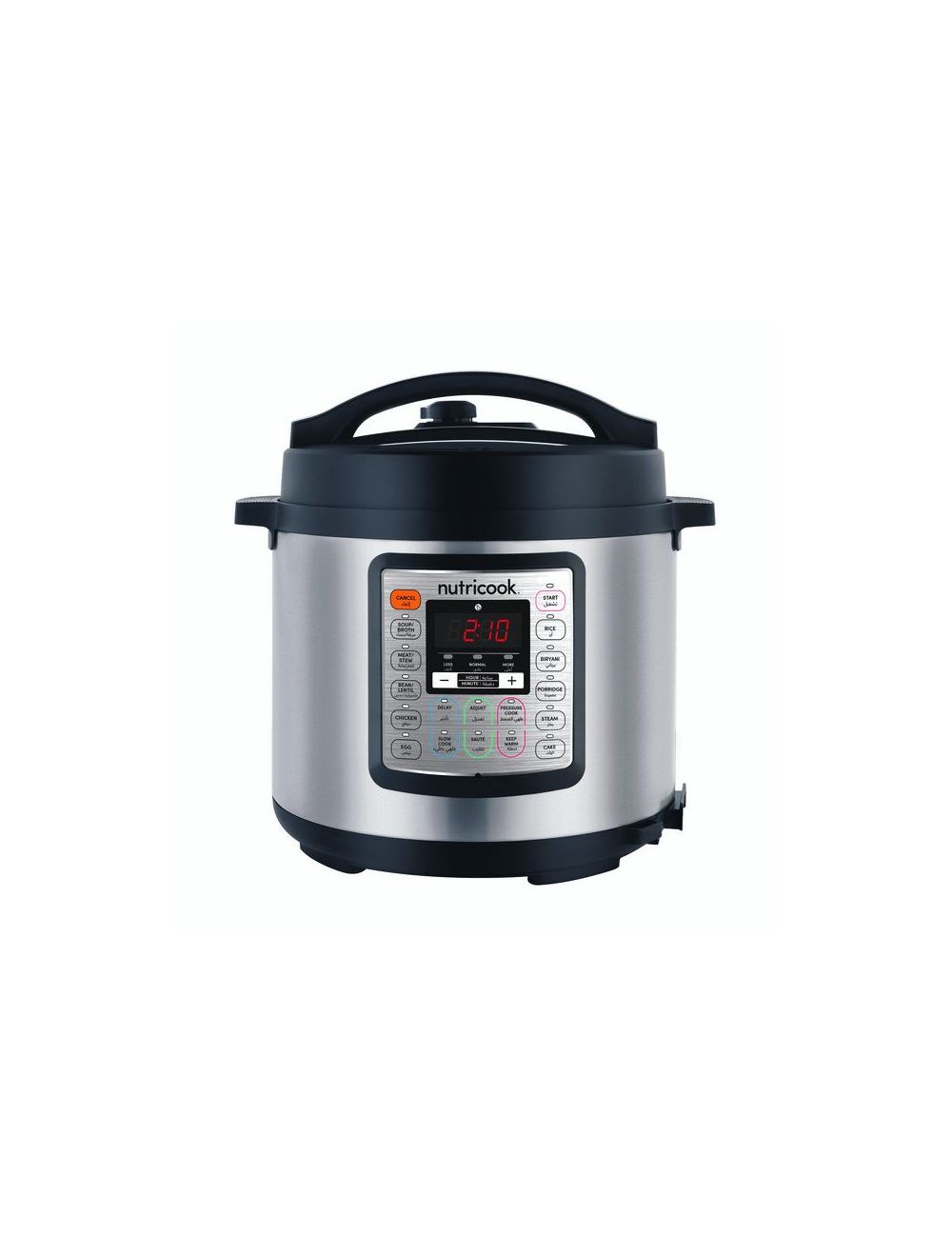 Nutricook Smart Pot Eko 9-in-1 Electric Pressure Cooker 6 L, 1000 Watts, Silver/Black-NC-SPEK6