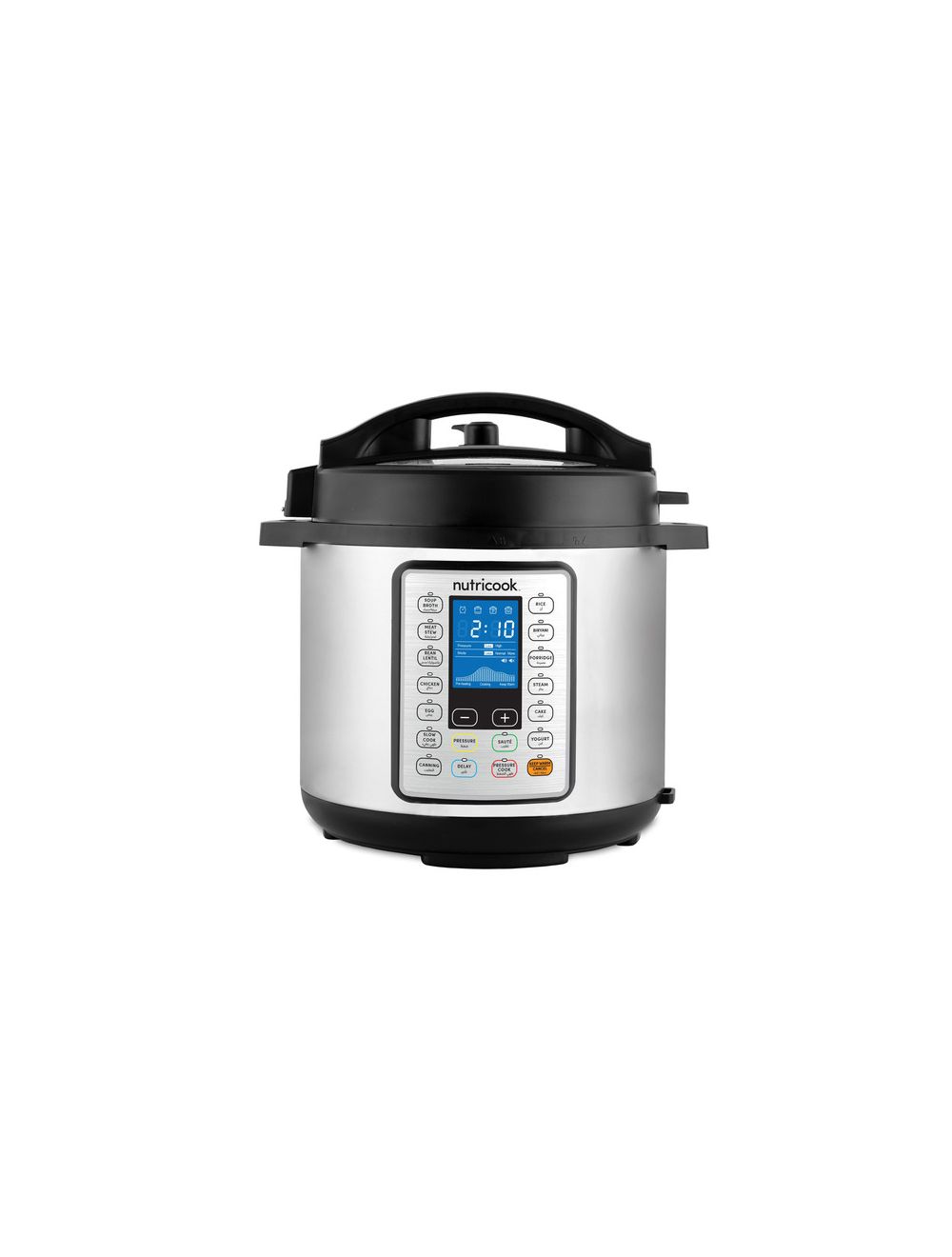 Nutricook Smart Pot Prime 10-in-1 Multi-use Pressure Cooker, 8 L, 1200 Watts, Silver/Black-NC-SPPR8