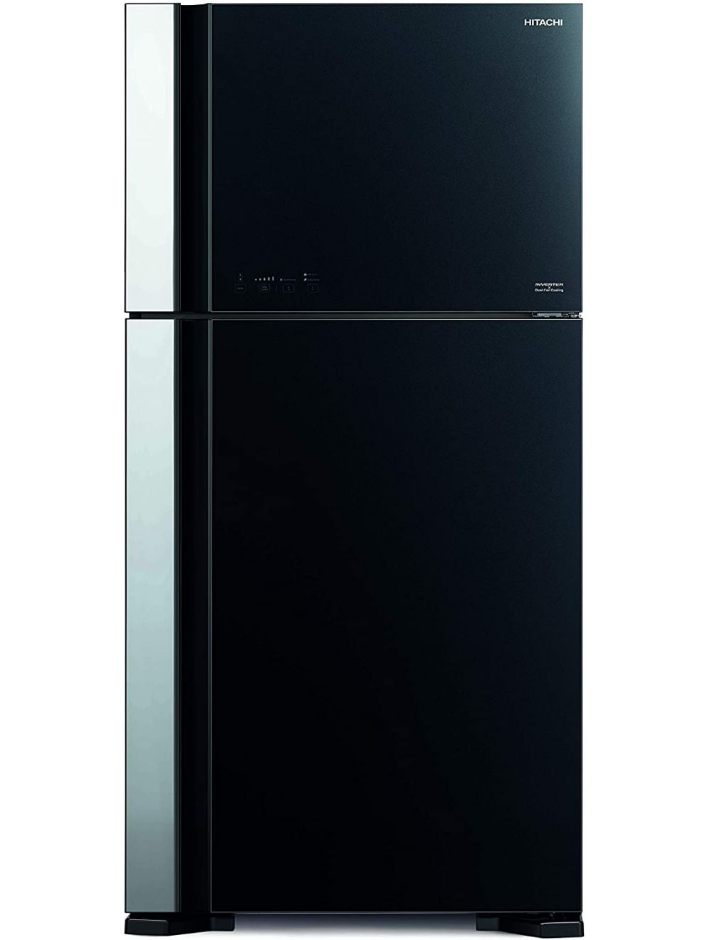 Hitachi 710 L Top Mount Refrigirator, Glass Black-RVG710PUK7GBK