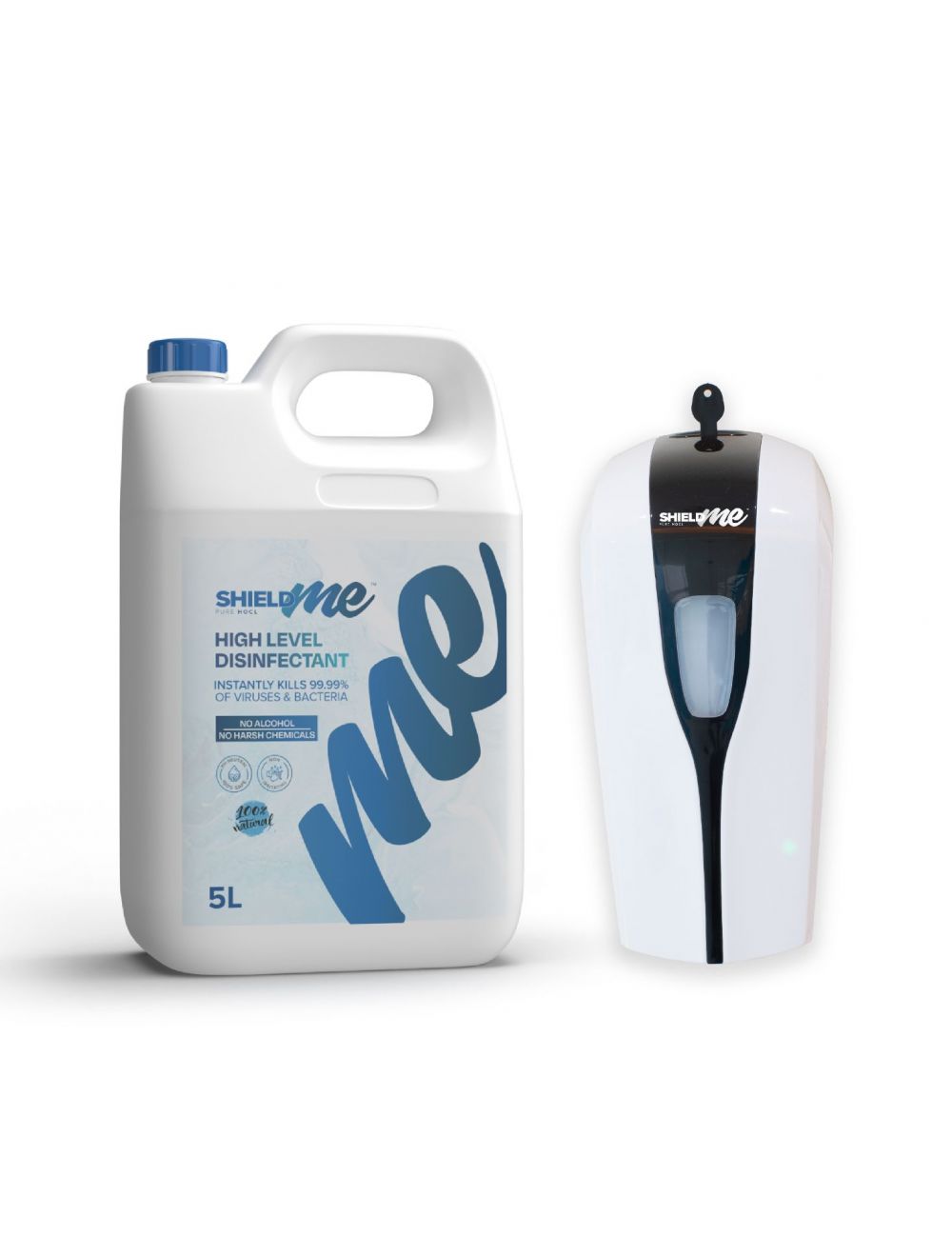 SHIELDme Automatic Hand Disinfection Dispenser & 5 Litres High Level Sanitizer-KN-HCVY-UO9Z