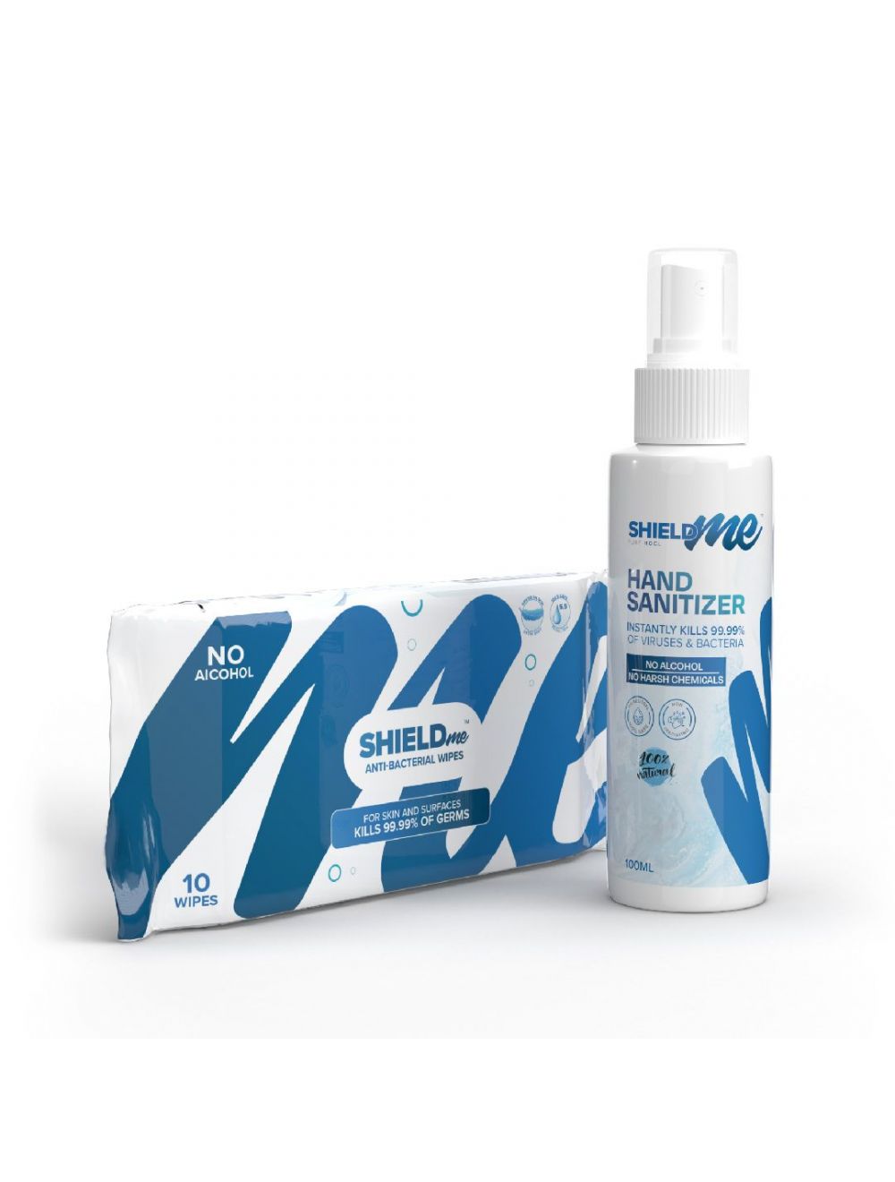 SHIELDme ON-THE-GO Disinfection Package -[100ML+ 10wipes Pack]-OB-NSCS-1ULW
