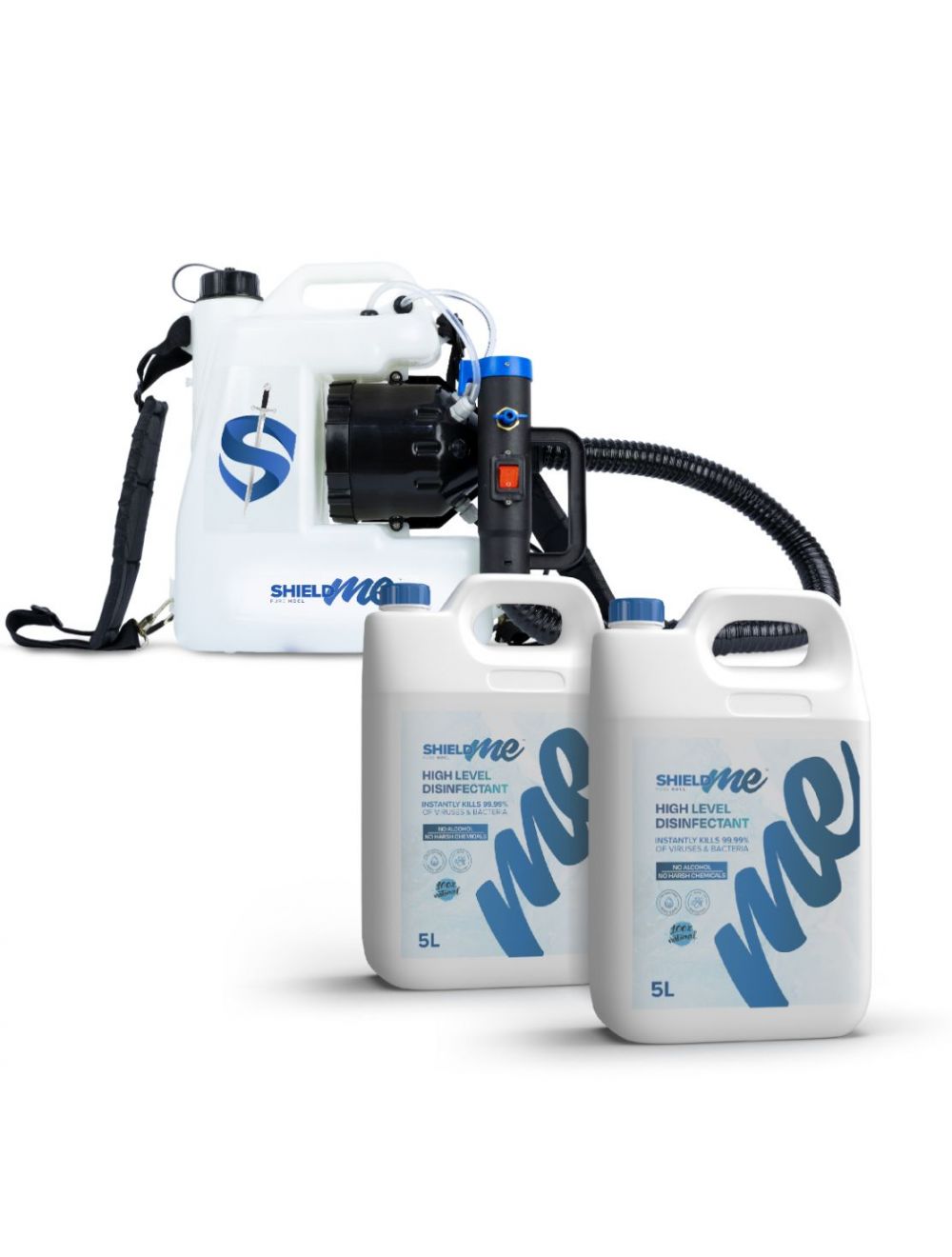 SHIELDme Disinfection Fogging Spray Machine12 Litres Capacity & 10 Litres High Level Disinfectant 100% Natural-UV-ITC2-RVCX