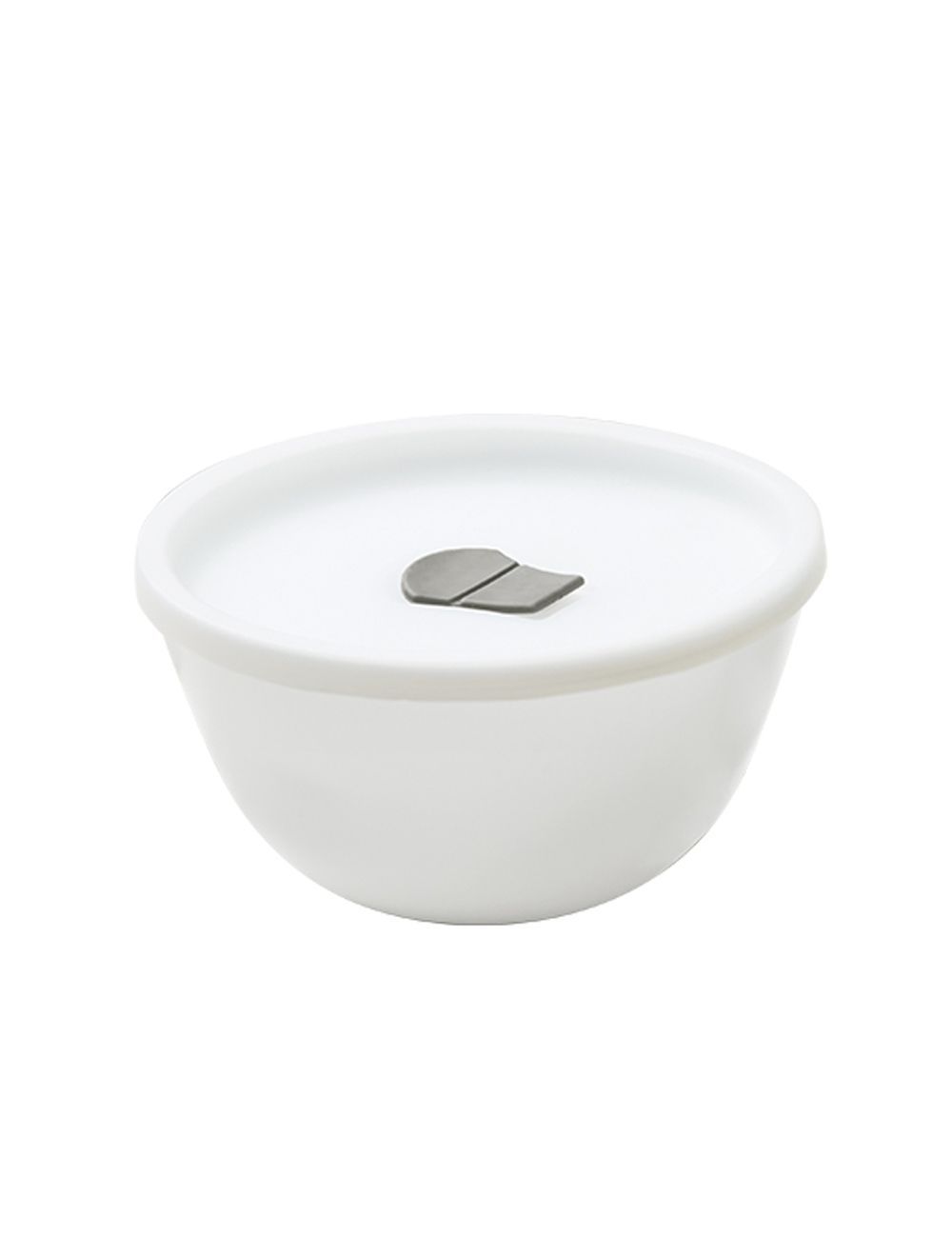 Borosil Larah White Opal Mixing Bowl With Lid-12DSPL05