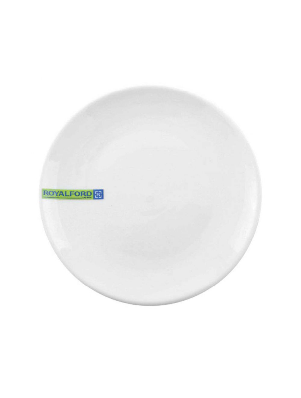 Royalford RF7996 Porcelain Magnesia Flat Plate, 6 Inch