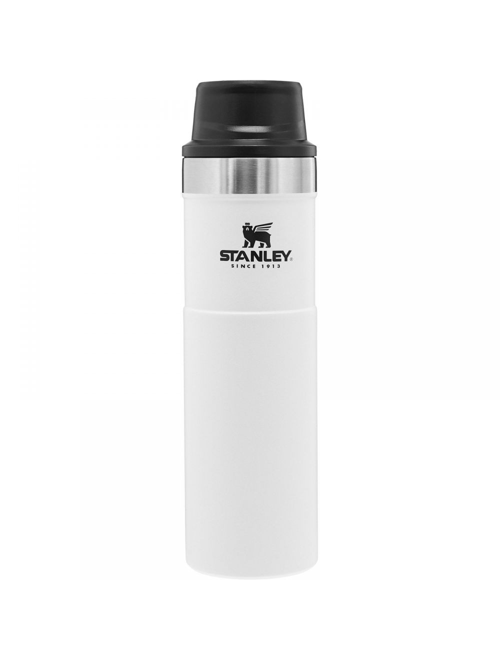 Stanley Classic Trigger Action Travel Mug 0.47L / 16OZ Polar White-10-06439-032