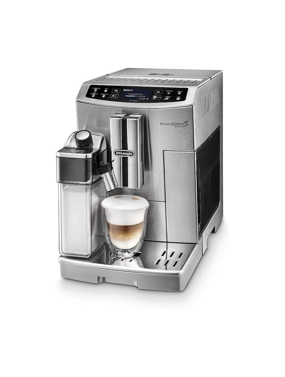 De'Longhi Primadonna EvoAutomatic Coffee Machine Silver, 2L-ECAM510.55