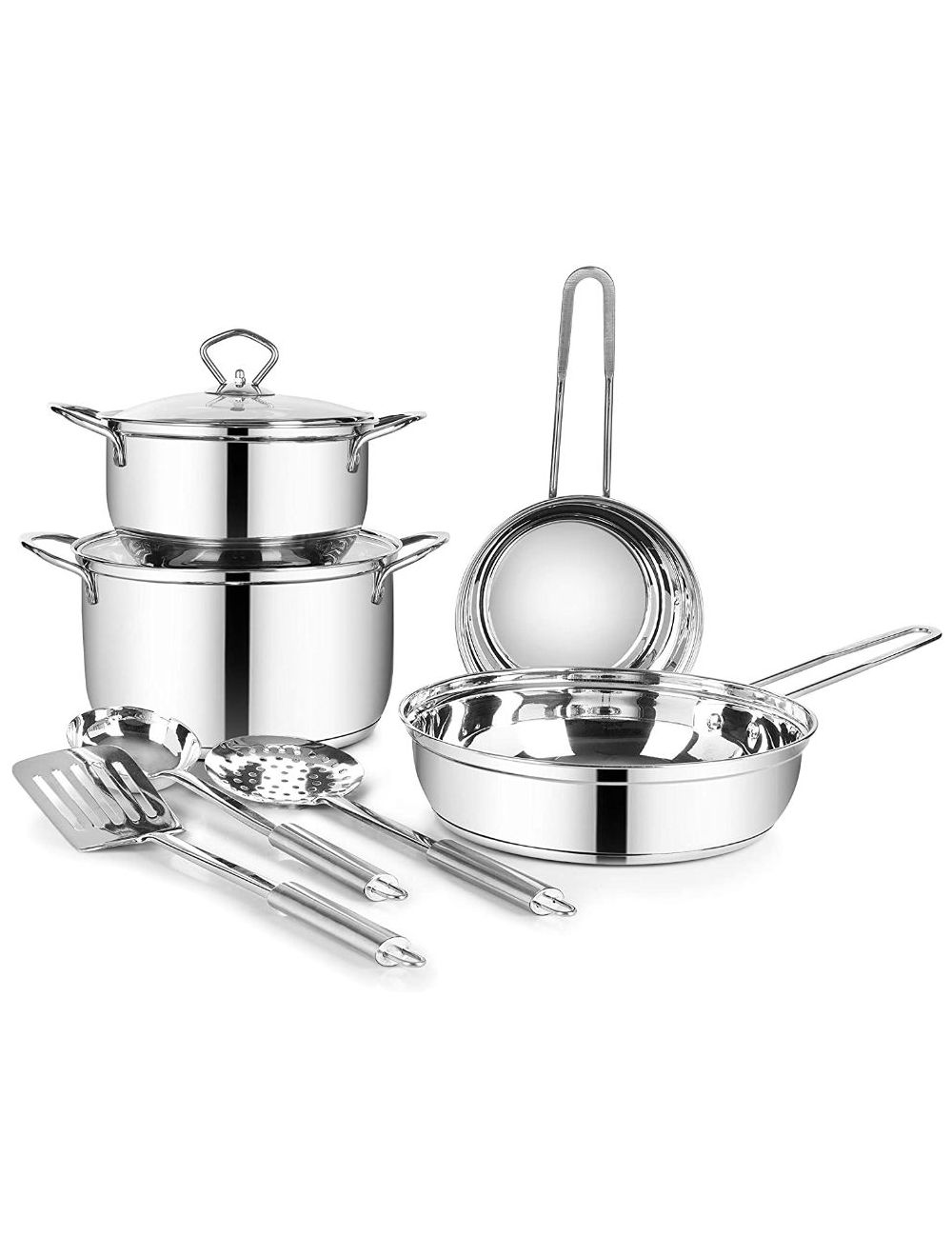 Classic Essentials Supreme Stainless Steel Cookware Set Silver 9-Pieces-CE-SV09