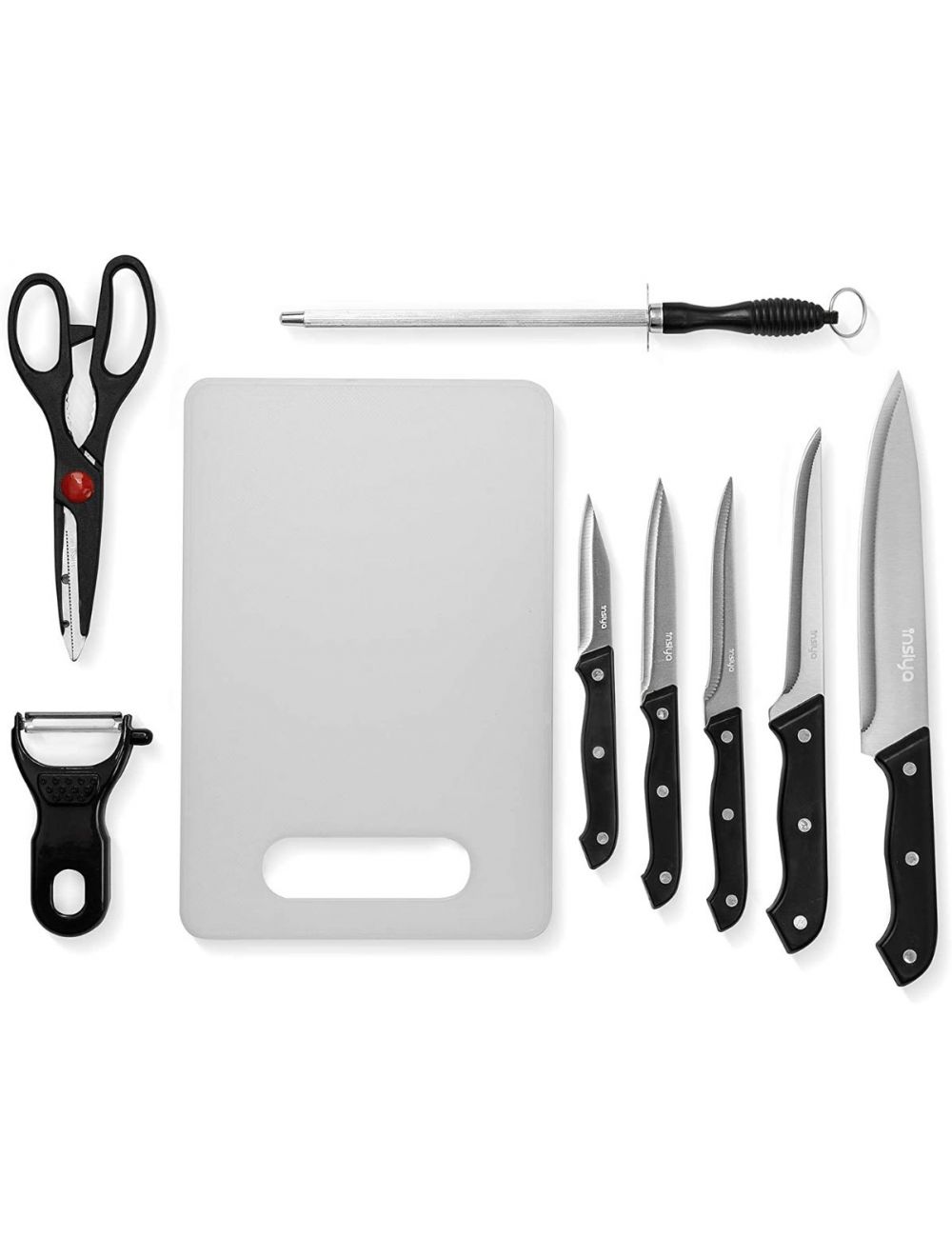 Insiya 9-Piece Superior Kitchen Knife Set Silver-SV34