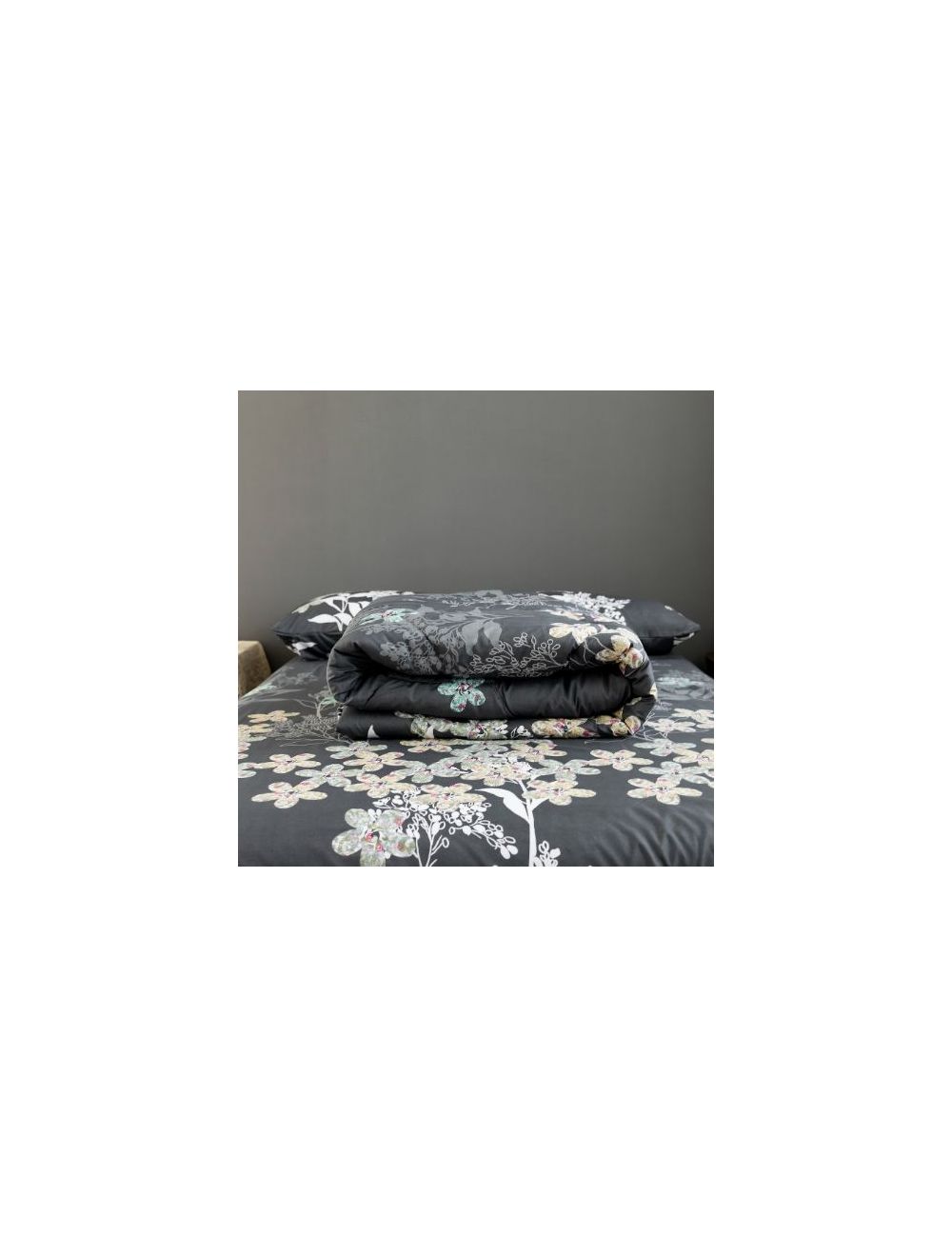 DEALS FOR LESS - Comforter Set Of 4 Pieces , Floral Design Pebble Grey Color-CFT41-03