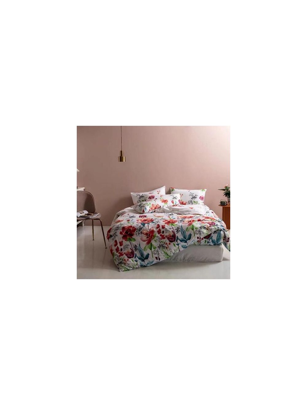DEALS FOR LESS - Queen/double Size, Duvet Cover, Bedding Set Of 6 Pieces,  Floral Design, 1 Duvet Cover + 1 Bedsheet + 4 Pillow Covers.-hzaa2-07d