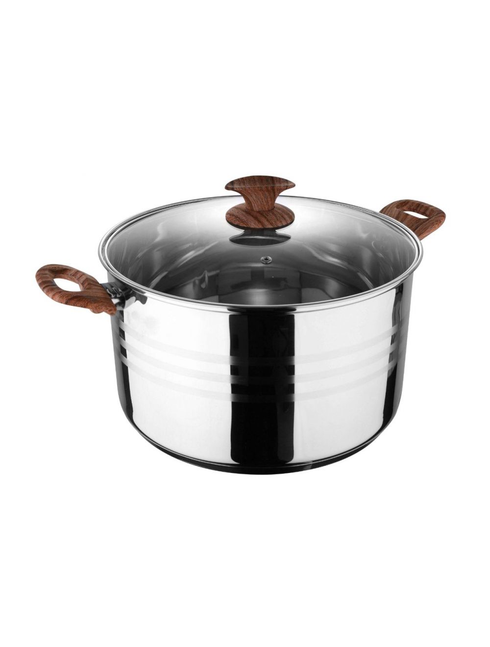 Royalford RF8552 32cm Stainless Steel Casserole with Glass Lid