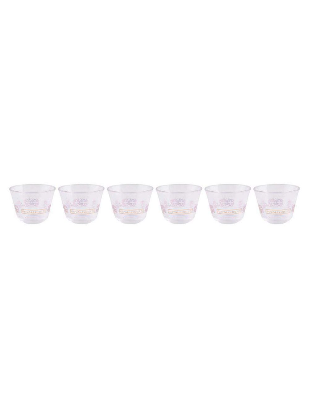 Royalford RF8723 Thick Wall Glass Coffee Cups 6Pcs