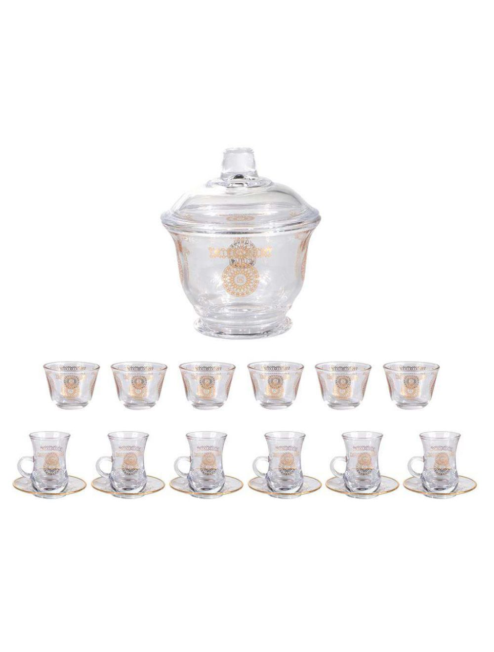Royalford RF8732 Tea Cups with Saucer, 20 Pcs