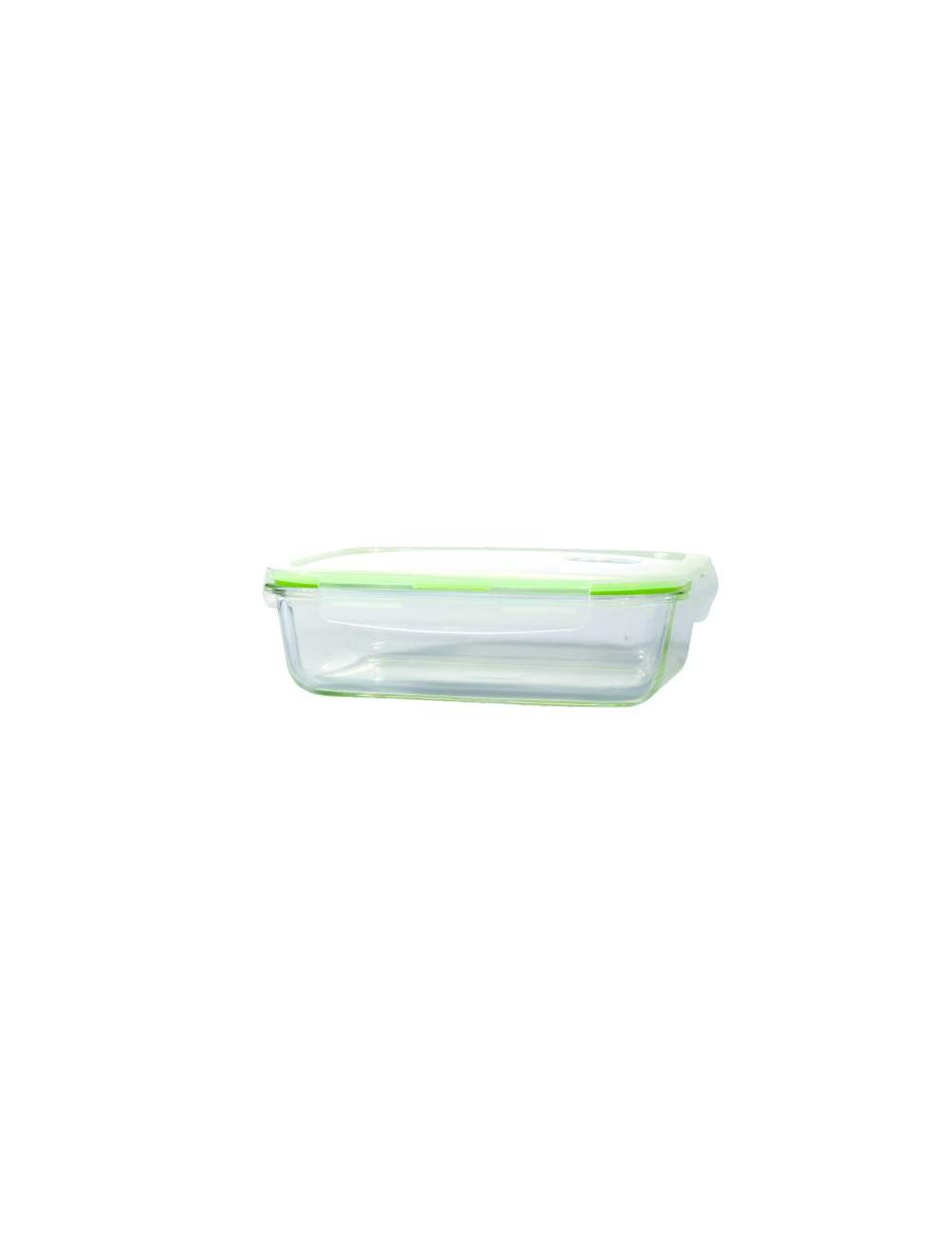 Royalford RF8810 BRS Rectangular Glass Airtight Container, 0.4L