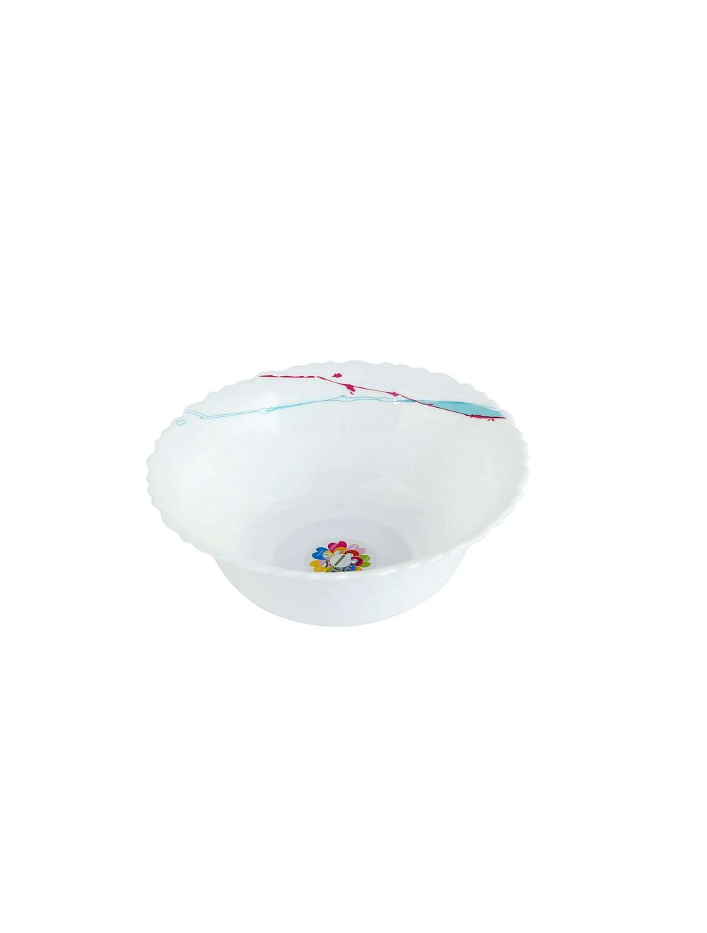 Royalford RF8877 5-inch Opalware Round Soup Bowl with Artflower Design