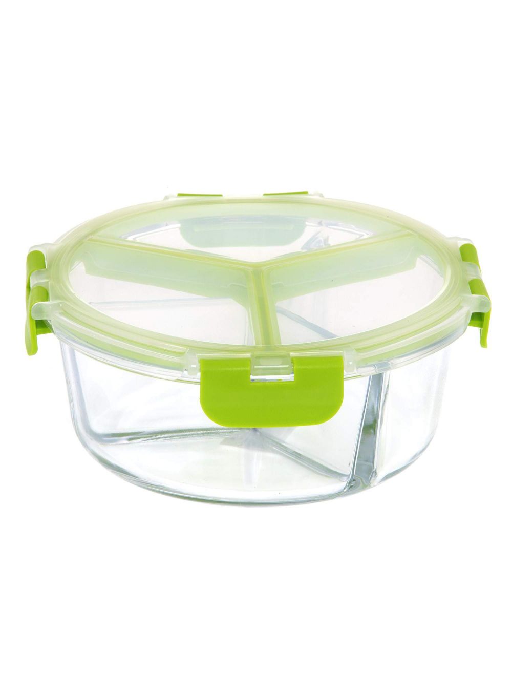 Royalford RF9213 950 ml Round Glass Meal Prep Container