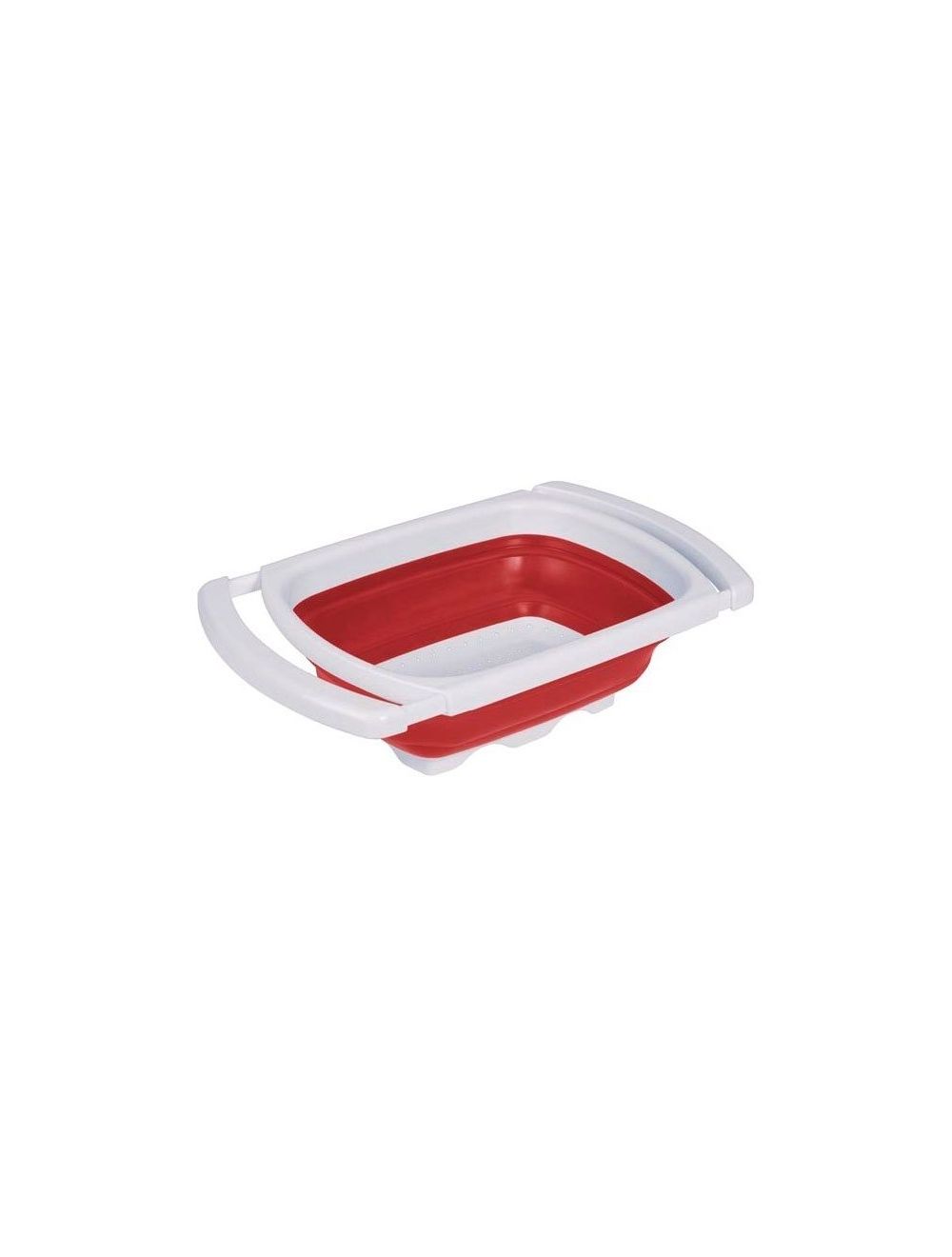 Sink Foldable Colander - Red And White 26 cm