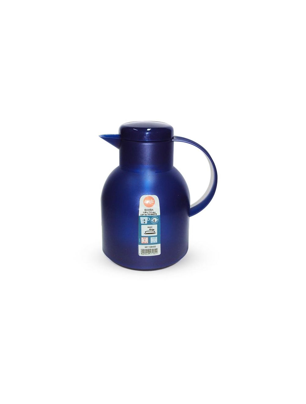 Emsa Samba Vacuum Flask Transparent - Blue 1L